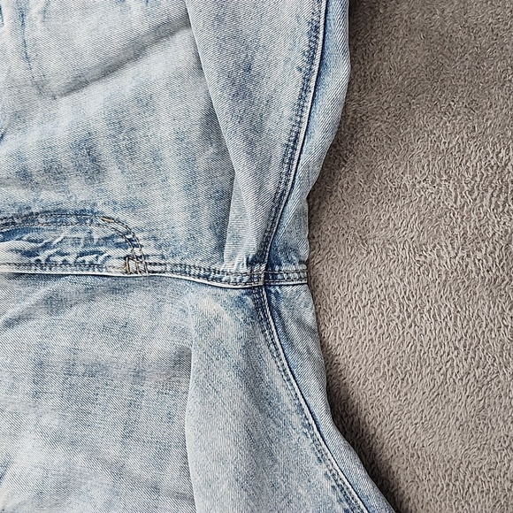 American Eagle Jeans Womens Size 0 Washed Blue Denim Distressed 5 Pocket - Picture 5 of 16